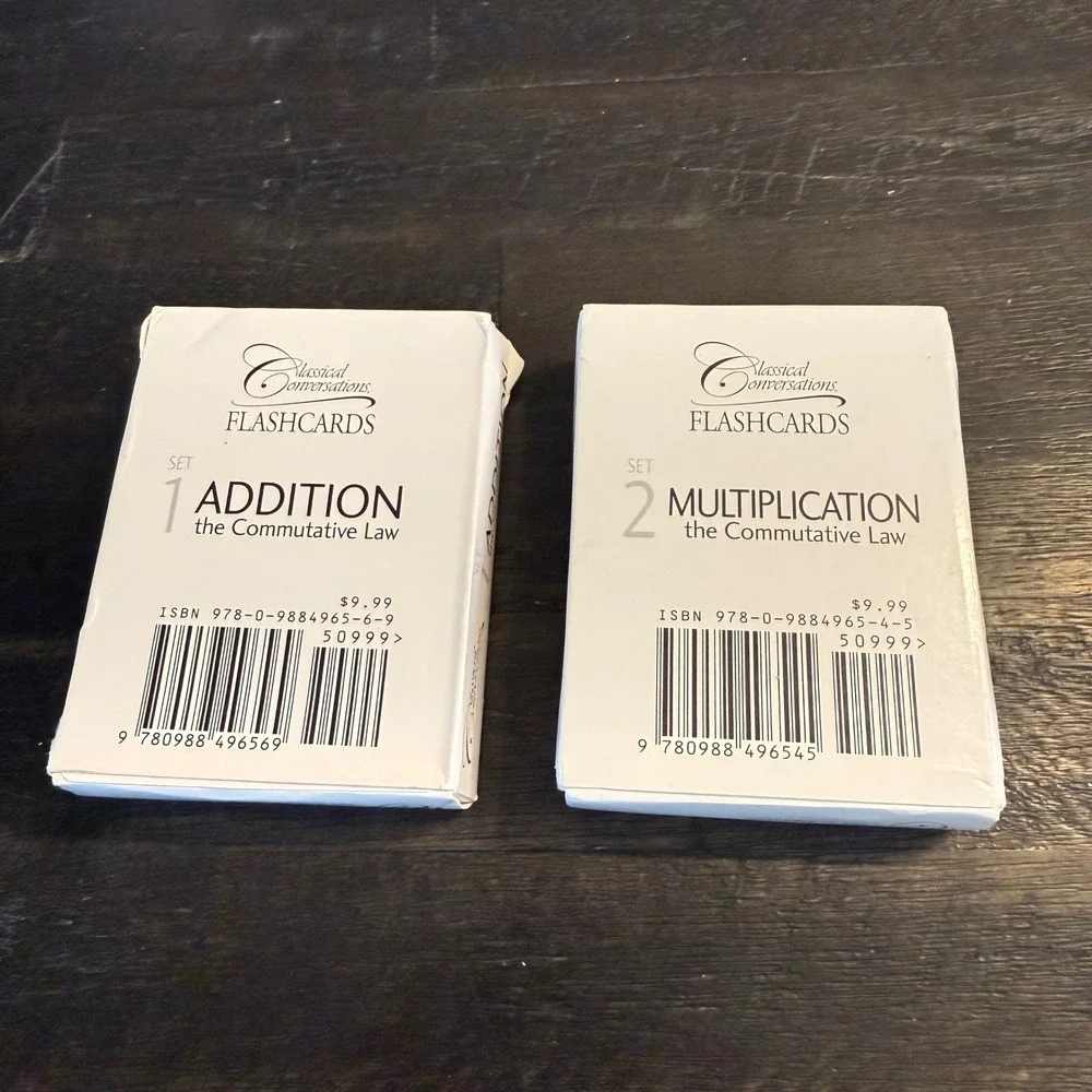 Classical Conversations Math Flashcards Set 1 Addition & Set 2 Multiplication